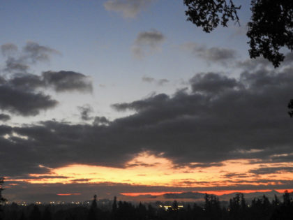 predawn color sky clouds