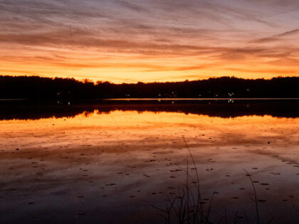 sunrise over lake